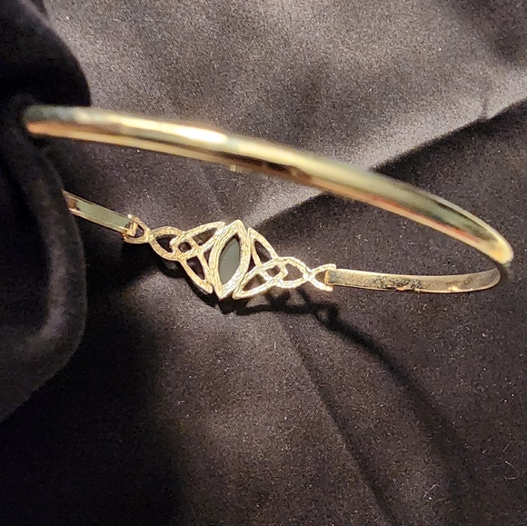 Green Amber bangle, artisan crafted, .925 sterling silver, NEW! - Picture 6 of 12
